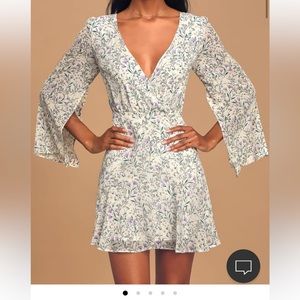 Lulus floral print long sleeve mini dress